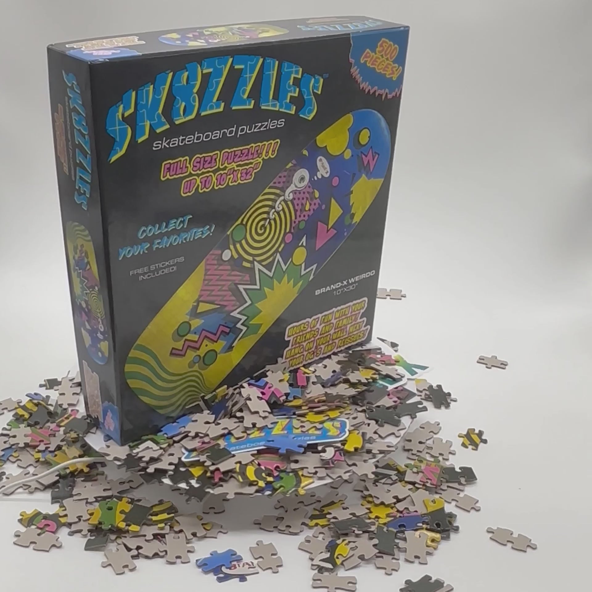 Weirdo Yellow Sk8zzle Skateboard puzzle – Sk8zzles